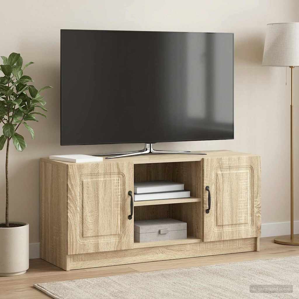 TV-kast Sonoma Eiken 102 x 34,5 x 47 cm Bewerkt hout is nu te koop bij PeponiXL, paradijselijk wonen!
