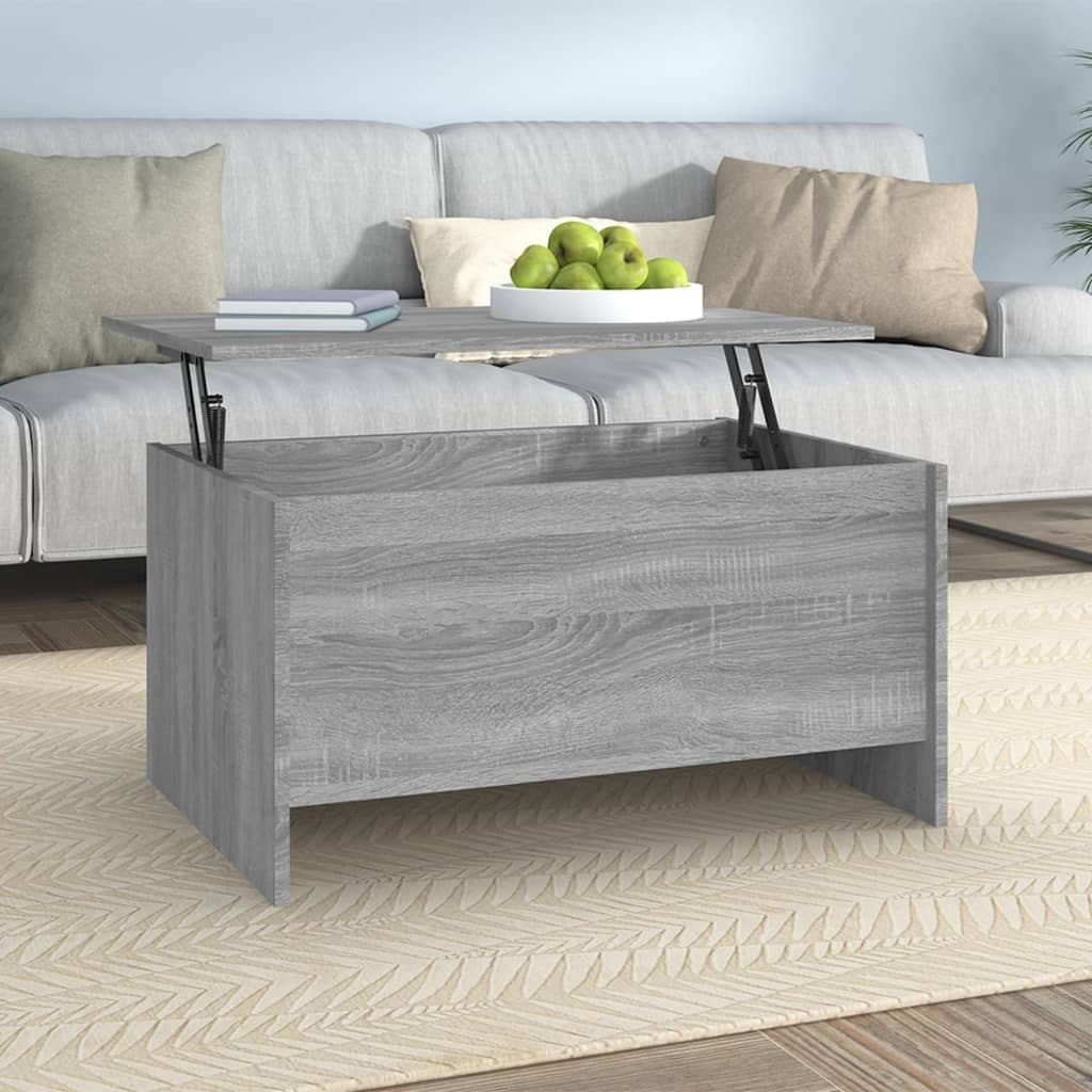Salontafel 80x55,5x41,5 cm bewerkt hout grijs sonoma eikenkleur is nu te koop bij PeponiXL, paradijselijk wonen!