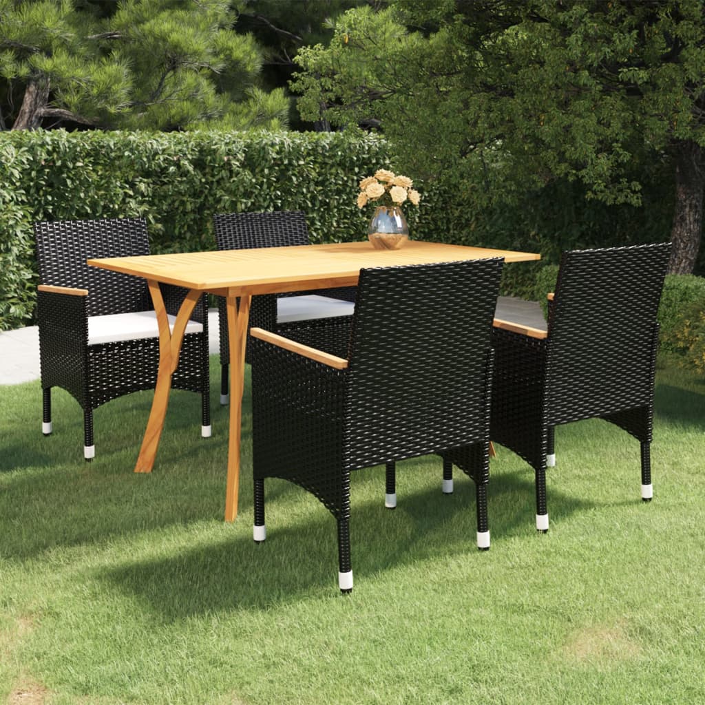 5-delige Tuinset zwart is nu te koop bij PeponiXL, paradijselijk wonen!