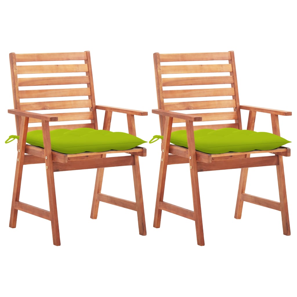 Tuinstoelen 2 st met kussens massief acaciahout is nu te koop bij PeponiXL, paradijselijk wonen!