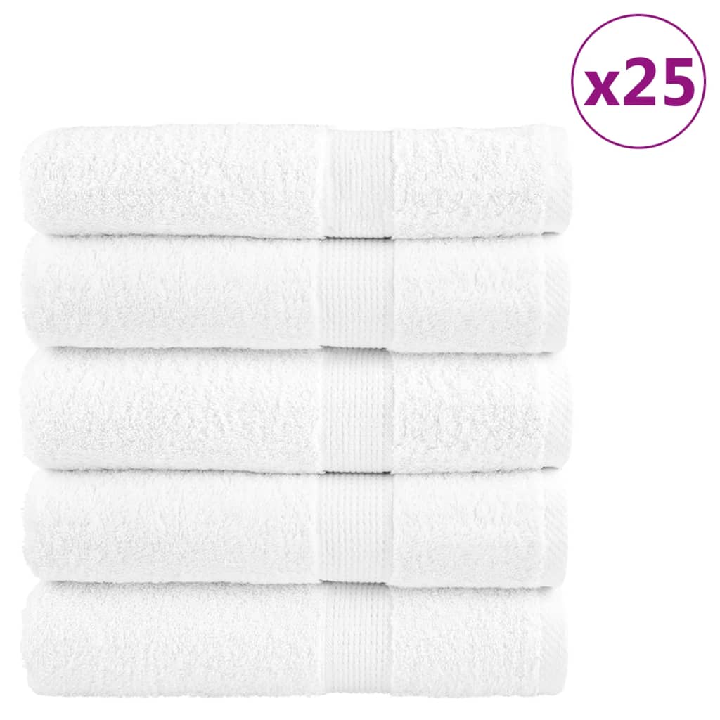 Badhanddoeken SOLUND 25 st 600 g/m² 70x140 cm wit is nu te koop bij PeponiXL, paradijselijk wonen!