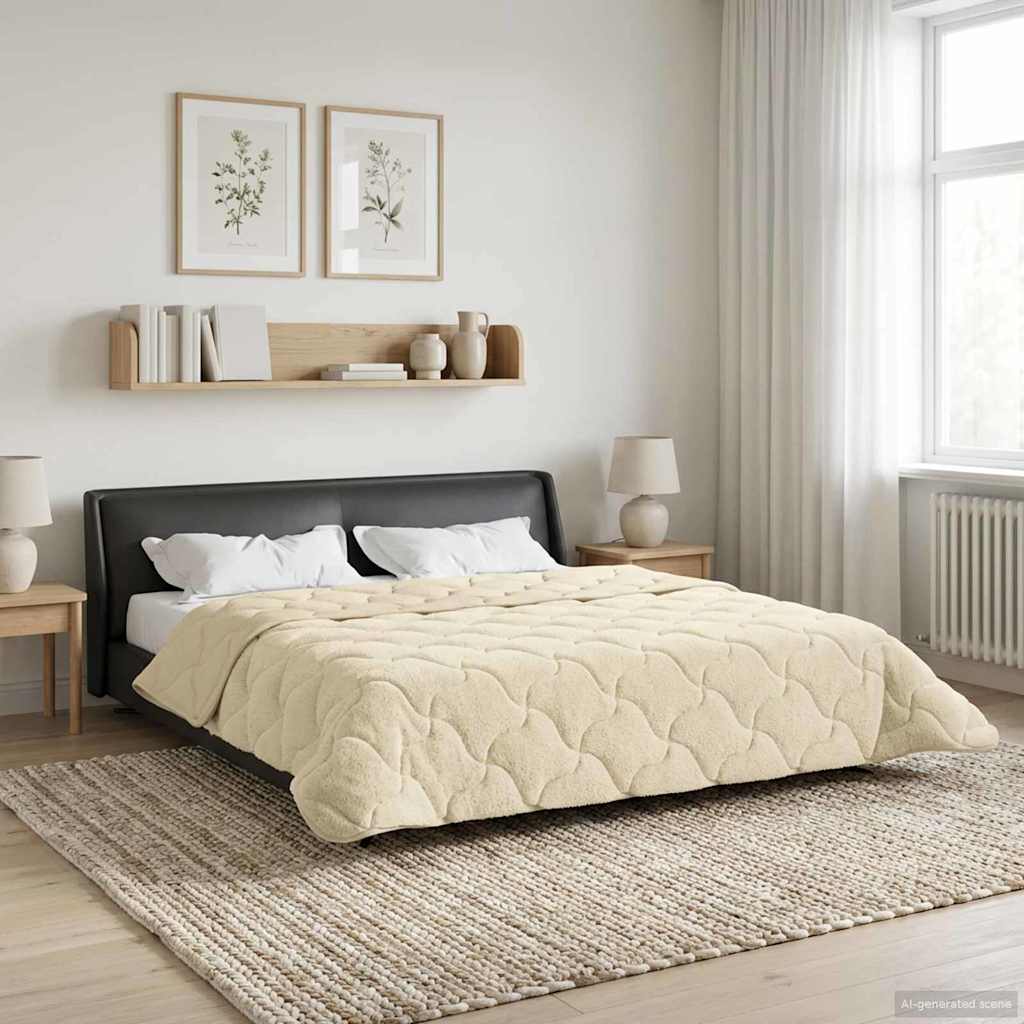 Zomer Dekbed Crème 200 x 200 cm Microfiber en Teddy fleece is nu te koop bij PeponiXL, paradijselijk wonen!