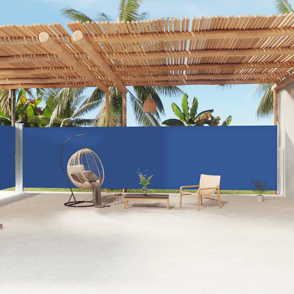 Windscherm uittrekbaar 200x1200 cm blauw is nu te koop bij PeponiXL, paradijselijk wonen!
