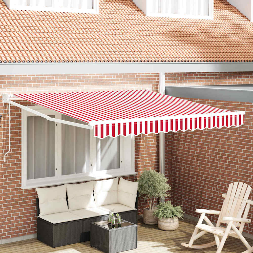 Uitschuifbare luifel Rood 300 x 250 cm Polyester en Metaal is nu te koop bij PeponiXL, paradijselijk wonen!