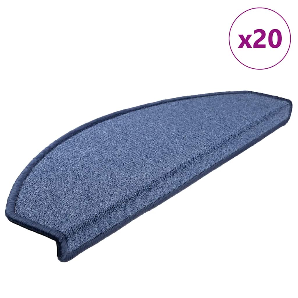 Trapmatten 20 st 65x24x4 cm Blauw Halfrond Groot is nu te koop bij PeponiXL, paradijselijk wonen!
