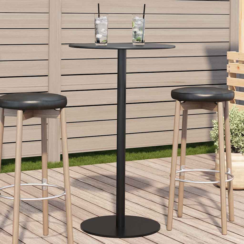 Tuintafel rond Ø60x105 cm staal zwart is nu te koop bij PeponiXL, paradijselijk wonen!
