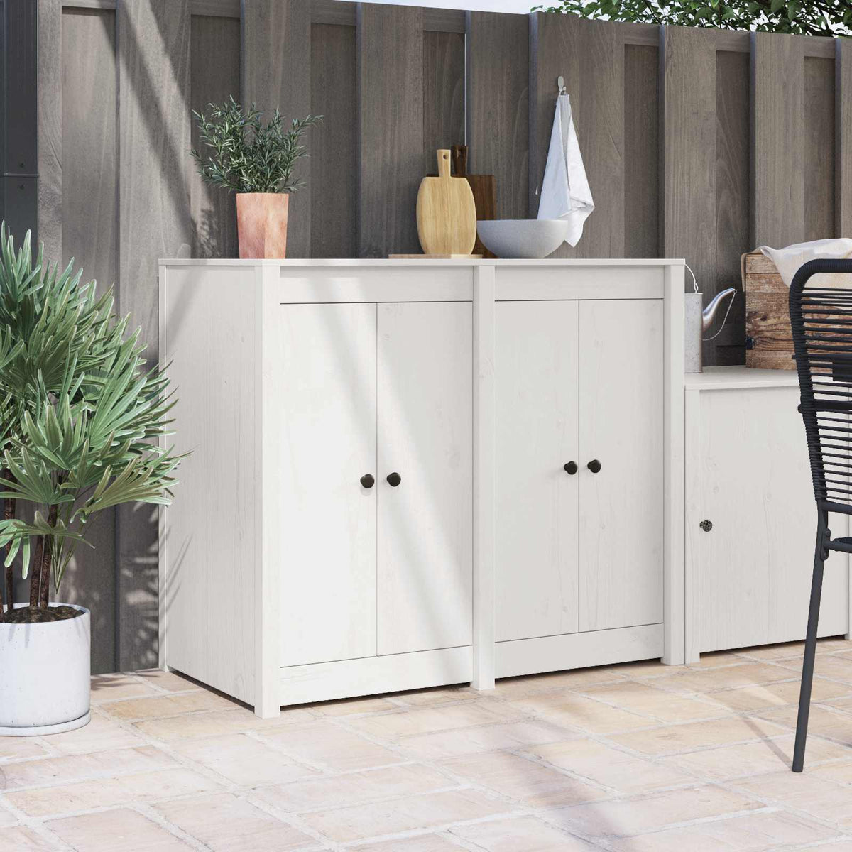 Keukendeur MEPPEL 2 pcs Wit 50 x 9 x 82 cm Massief grenenhout is nu te koop bij PeponiXL, paradijselijk wonen!