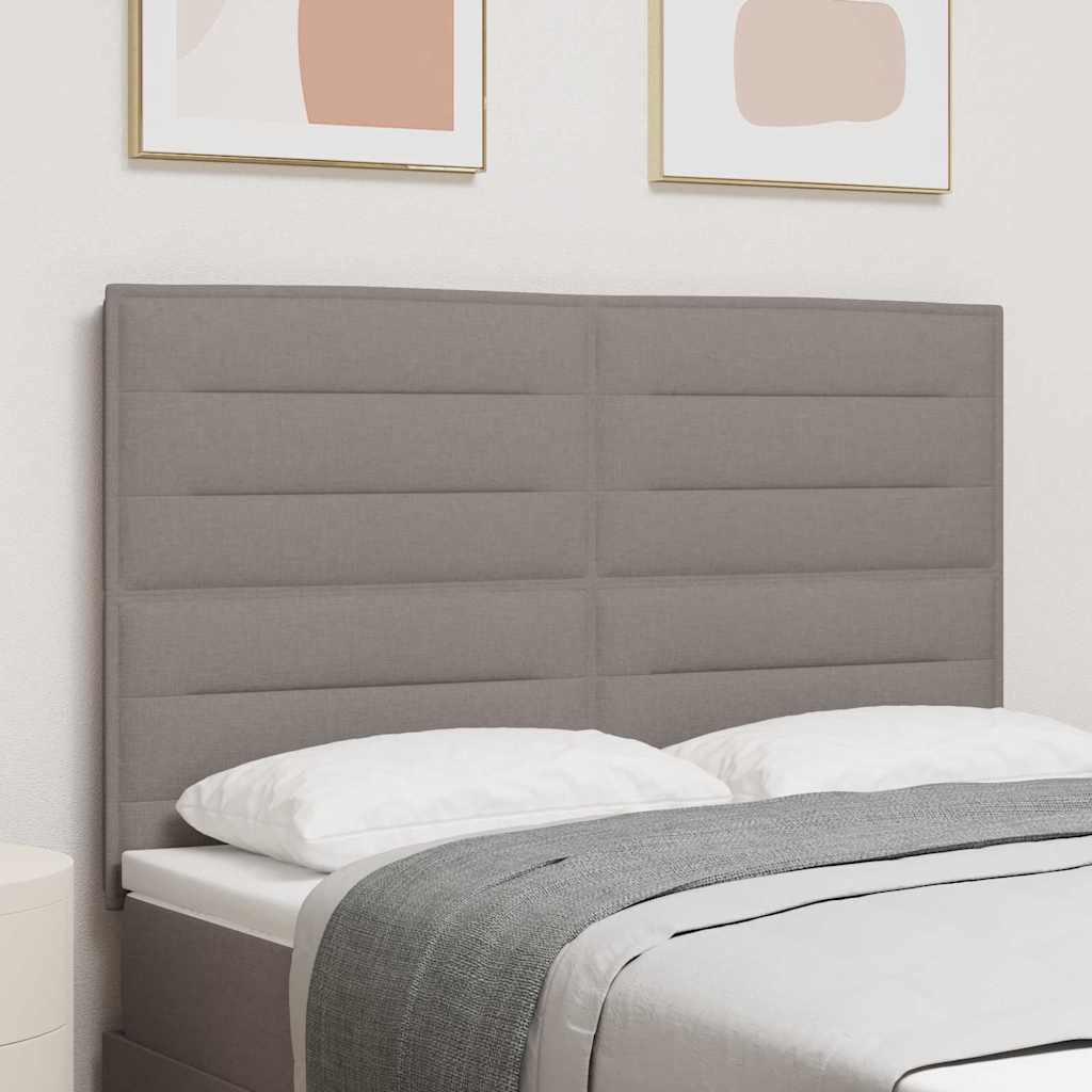 LED Hoofdbord met LED-stripverlichting Taupe 144 cm Stof is nu te koop bij PeponiXL, paradijselijk wonen!