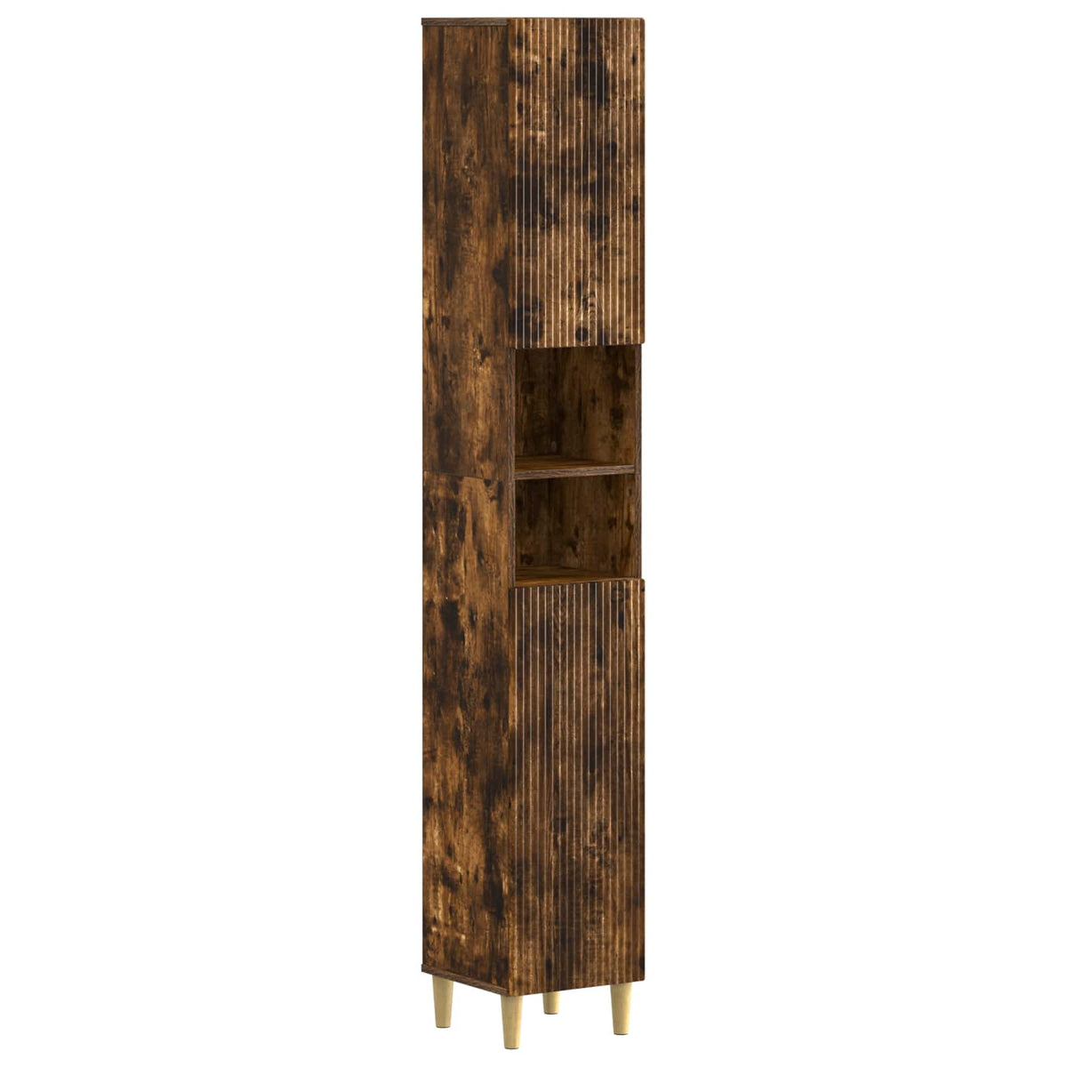 Badkamerkast met Open Plank ARNHEM Gerookt eiken is nu te koop bij PeponiXL, paradijselijk wonen!