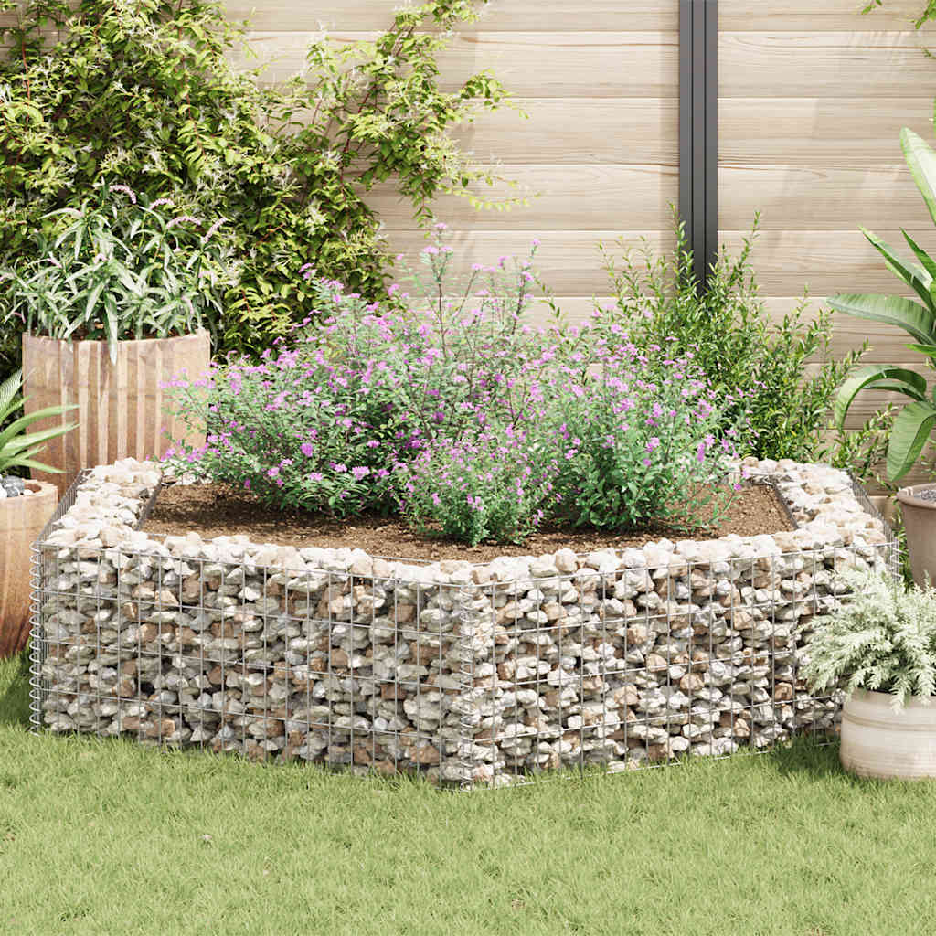 Gabion plantenbak verhoogd zeshoekig 200x173x40 cm is nu te koop bij PeponiXL, paradijselijk wonen!