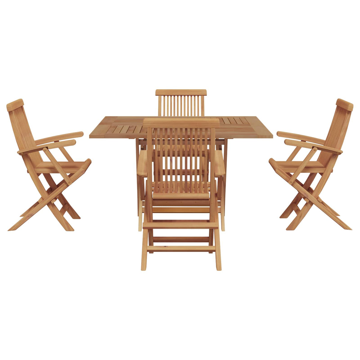 Tuin eettafelset Bruin Massief Teak Hout is nu te koop bij PeponiXL, paradijselijk wonen!