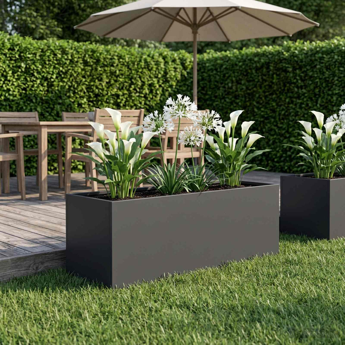Plantenbak Zwart 60 x 20 x 20 cm Koudgewalst staal is nu te koop bij PeponiXL, paradijselijk wonen!