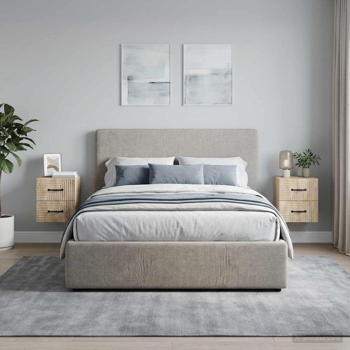 Wandbeugel Bedkast 2 pcs Sonoma Eiken 34,5 x 33 x 40 cm is nu te koop bij PeponiXL, paradijselijk wonen!