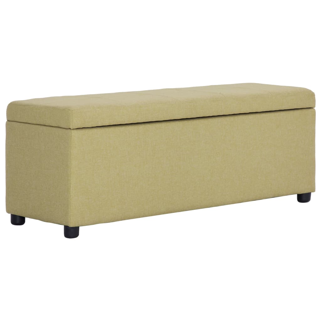 Bankje met opbergvak 116 cm polyester groen is nu te koop bij PeponiXL, paradijselijk wonen!