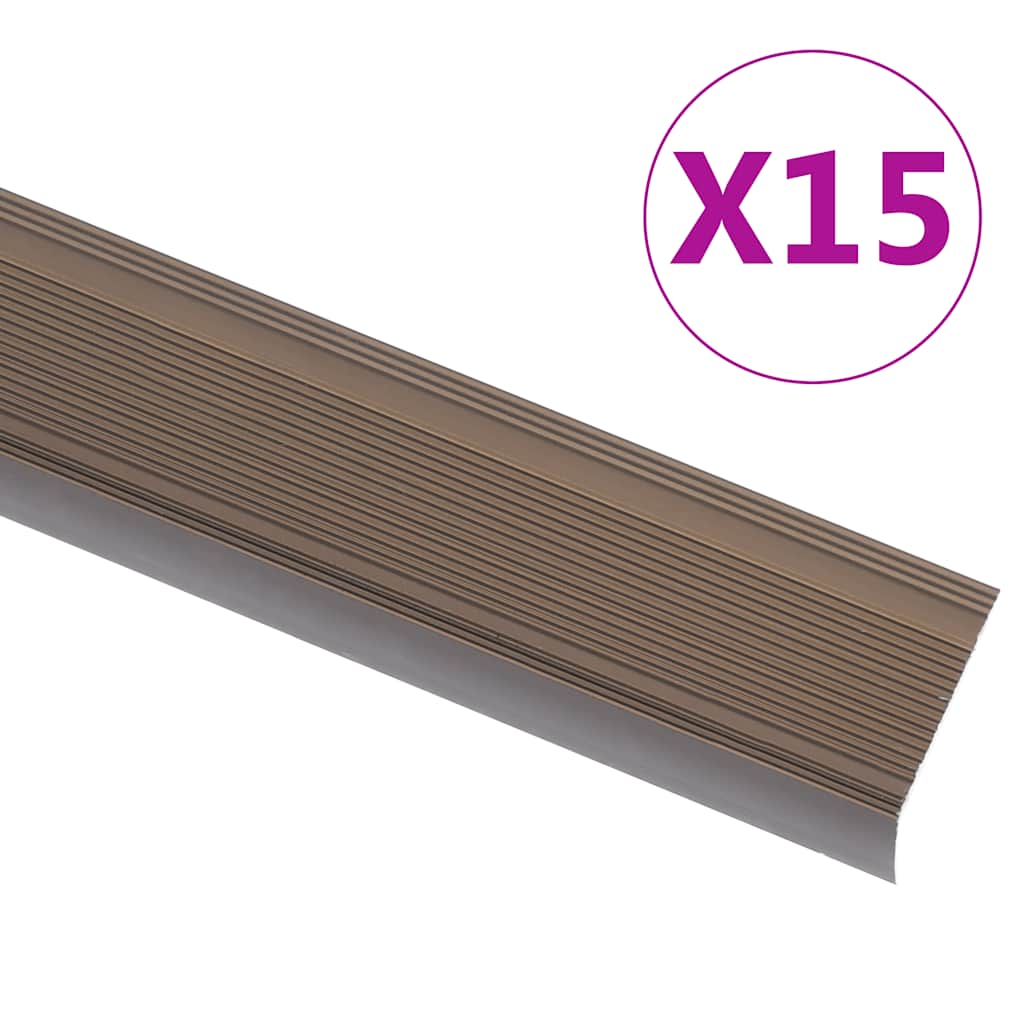 Trapneuzen L-vormig 15 st 90 cm aluminium bruin is nu te koop bij PeponiXL, paradijselijk wonen!