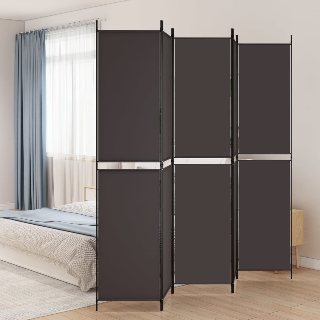 Kamerscherm met 5 panelen 250x220 cm stof bruin is nu te koop bij PeponiXL, paradijselijk wonen!
