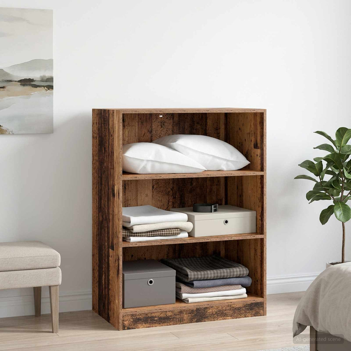 Kledingkast met plank met opslag Oud hout 77 x 48 x 102 cm PB is nu te koop bij PeponiXL, paradijselijk wonen!