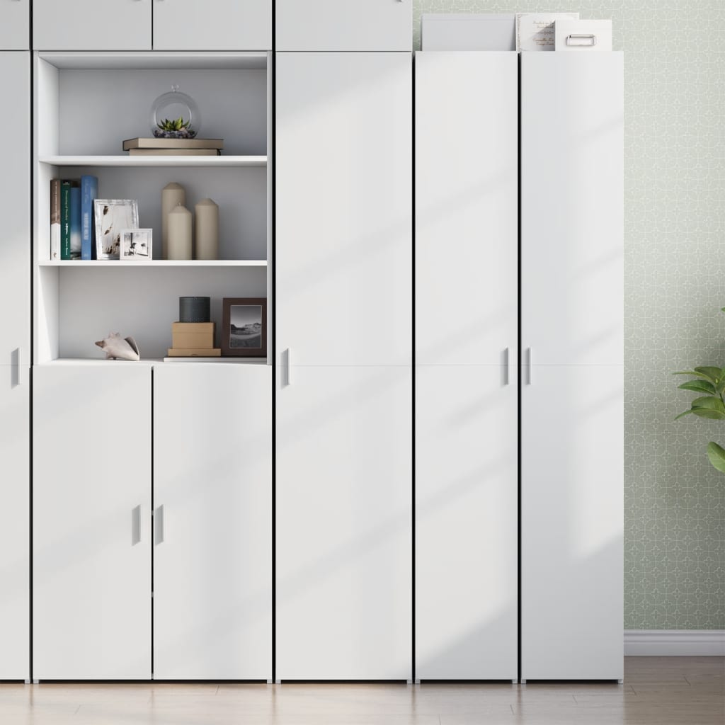 Hoge kast 40x42,5x185 cm bewerkt hout wit is nu te koop bij PeponiXL, paradijselijk wonen!
