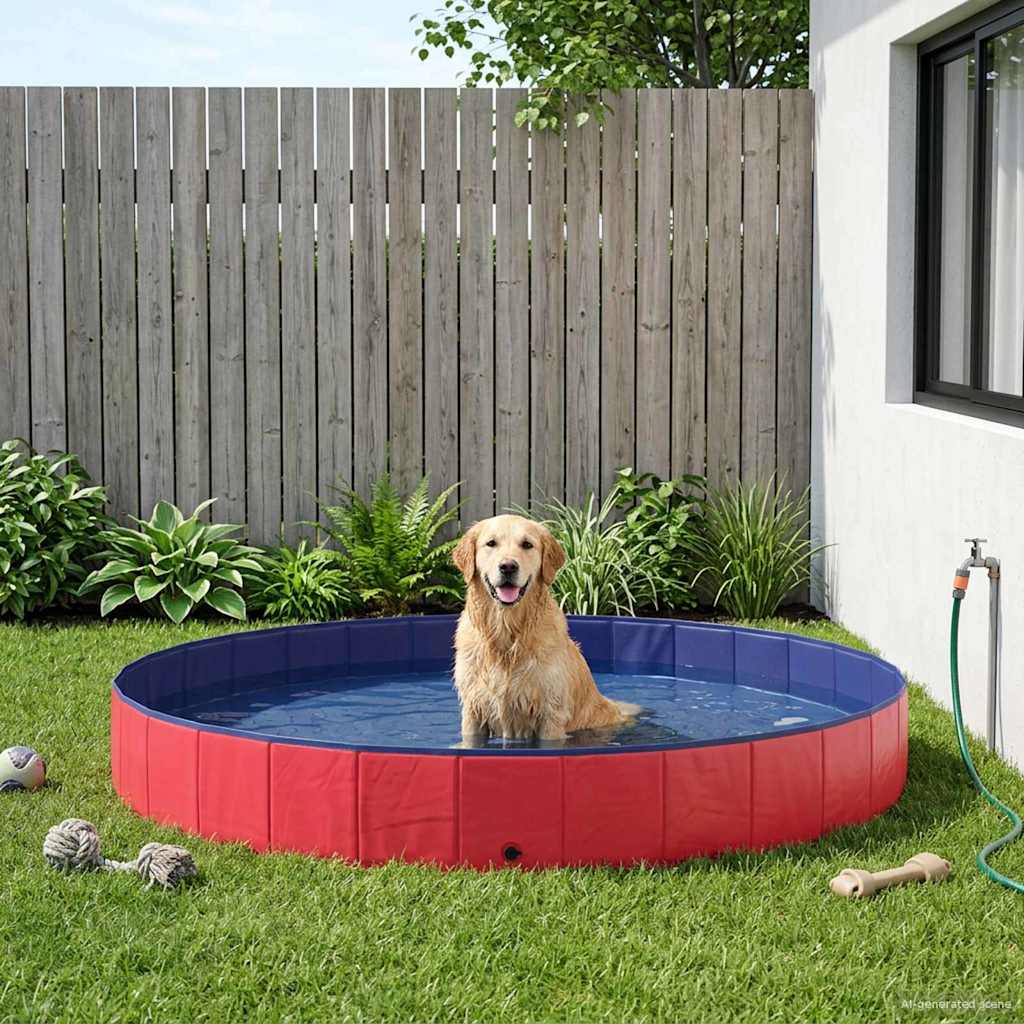 Honden zwembad Rood Ø300 x 38 cm Dik PVC is nu te koop bij PeponiXL, paradijselijk wonen!
