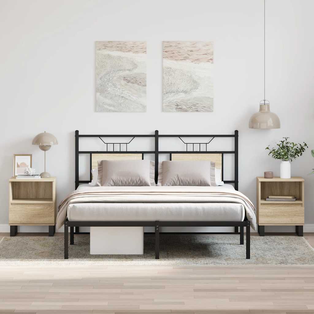 Nachtkastjes 2 st 40x35x50 cm sonoma eikenkleurig is nu te koop bij PeponiXL, paradijselijk wonen!