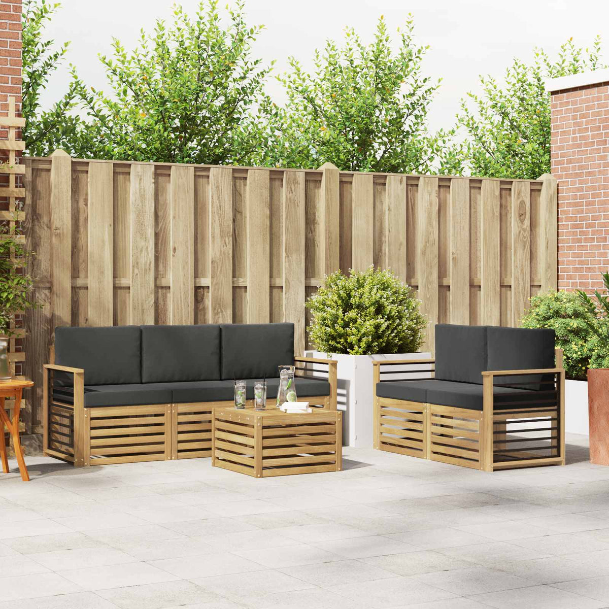 Sofa-Sets Massief Acaciahout is nu te koop bij PeponiXL, paradijselijk wonen!