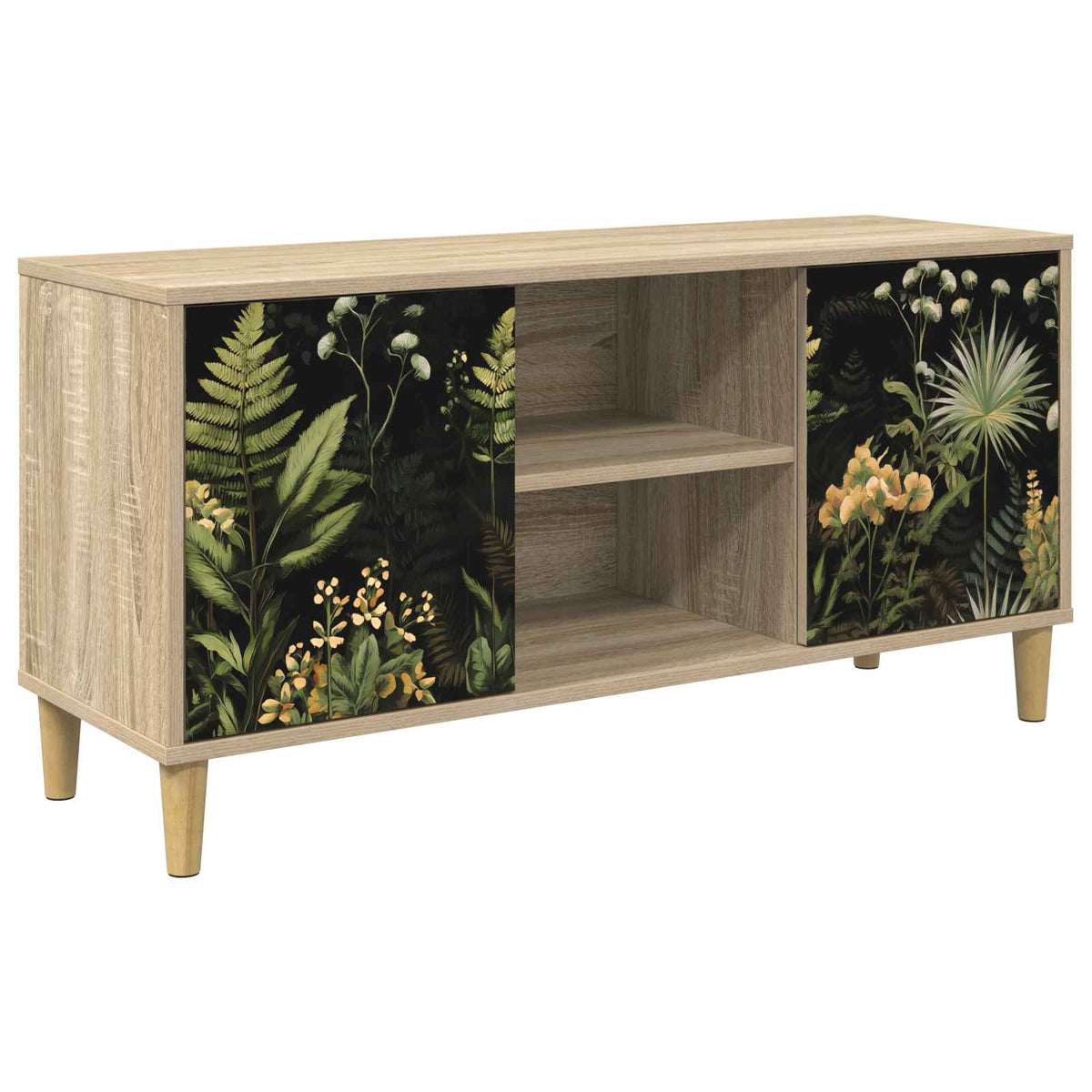 Tv-meubel RHENEN 102 x 33 x 50 cm Sonoma Bewerkt hout is nu te koop bij PeponiXL, paradijselijk wonen!