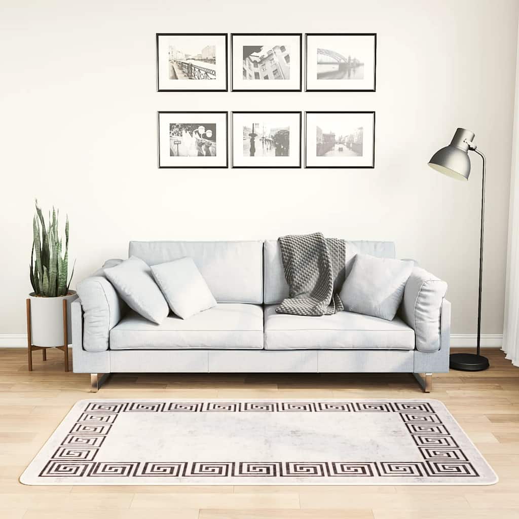 Vloerkleed wasbaar 80x150 cm lichtbeige is nu te koop bij PeponiXL, paradijselijk wonen!
