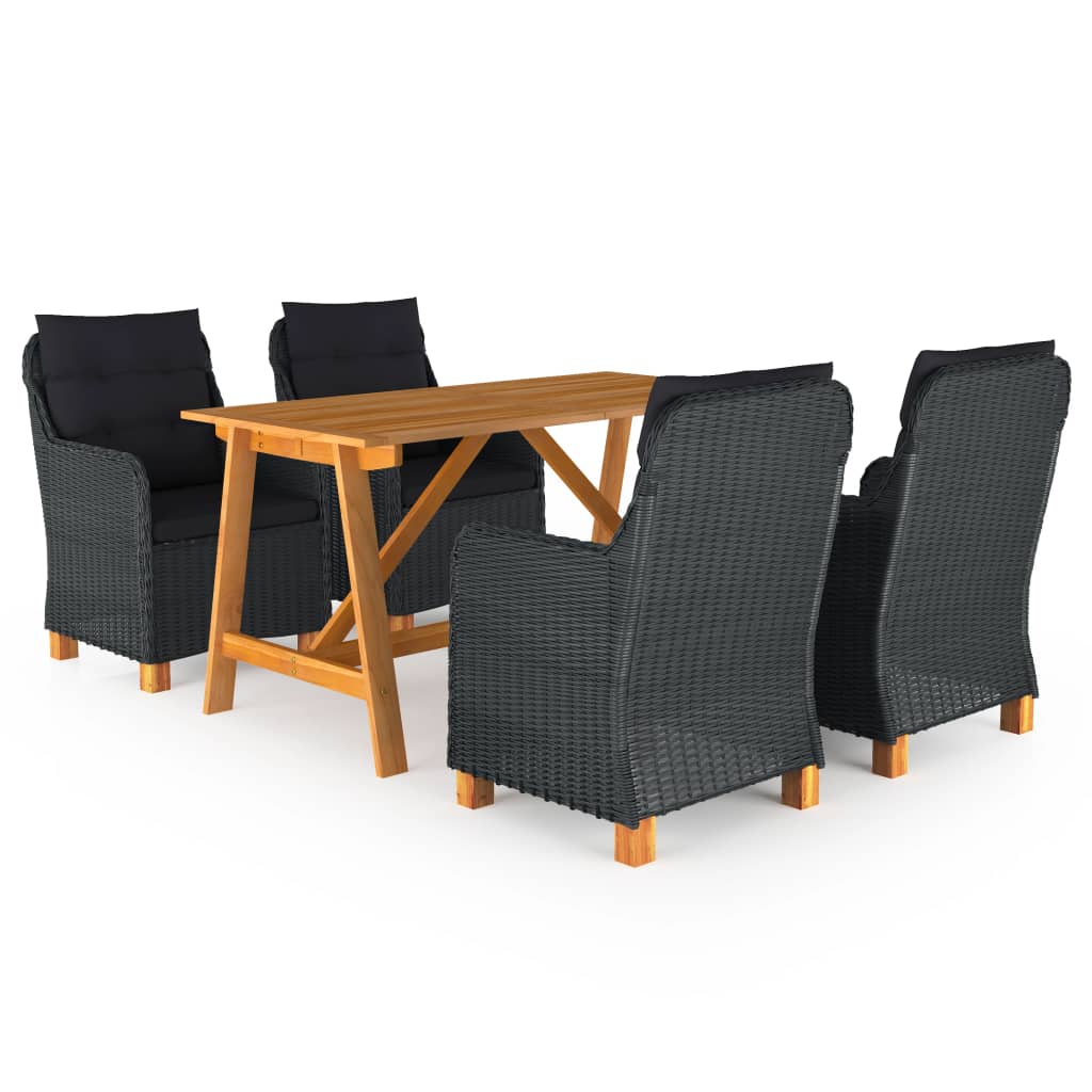 5-delige Tuinset donkergrijs is nu te koop bij PeponiXL, paradijselijk wonen!