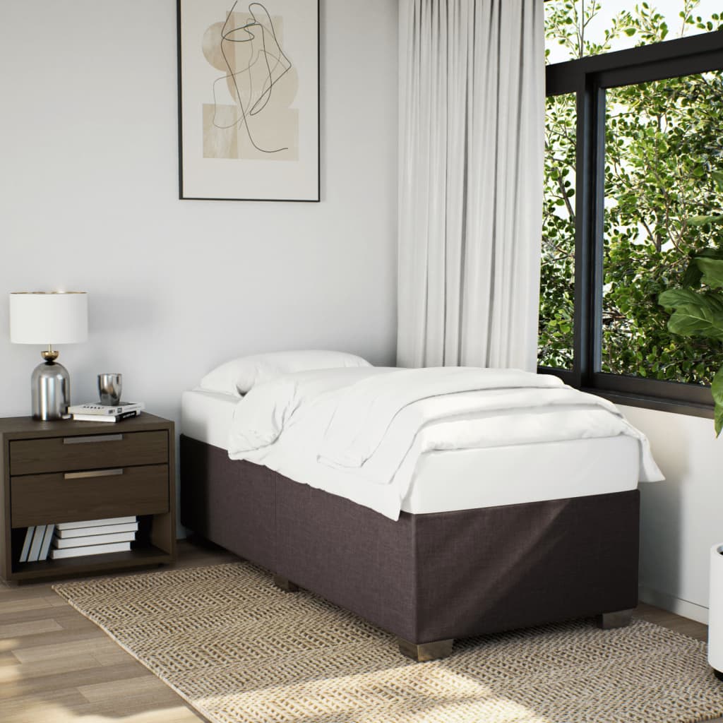 Bedframe zonder matras 80x200 cm stof donkerbruin is nu te koop bij PeponiXL, paradijselijk wonen!