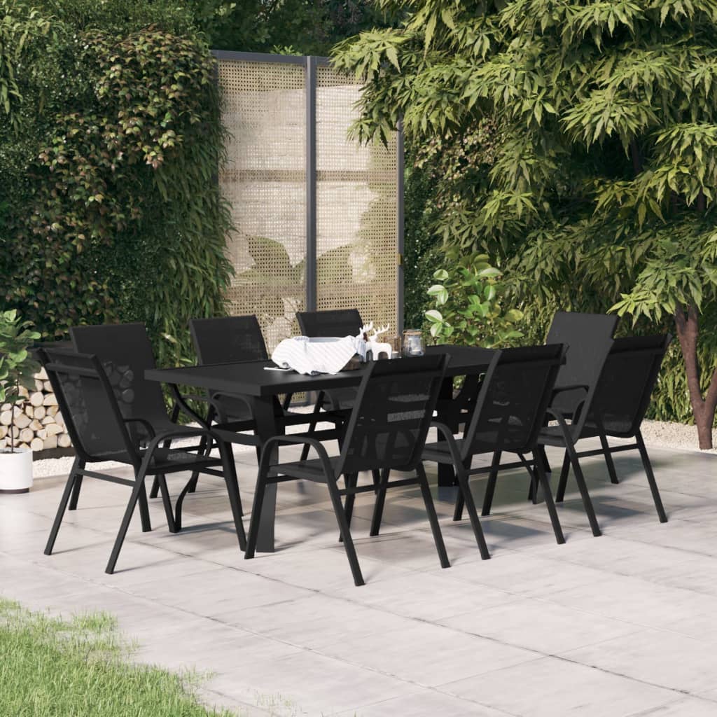 9-delige Tuinset zwart is nu te koop bij PeponiXL, paradijselijk wonen!