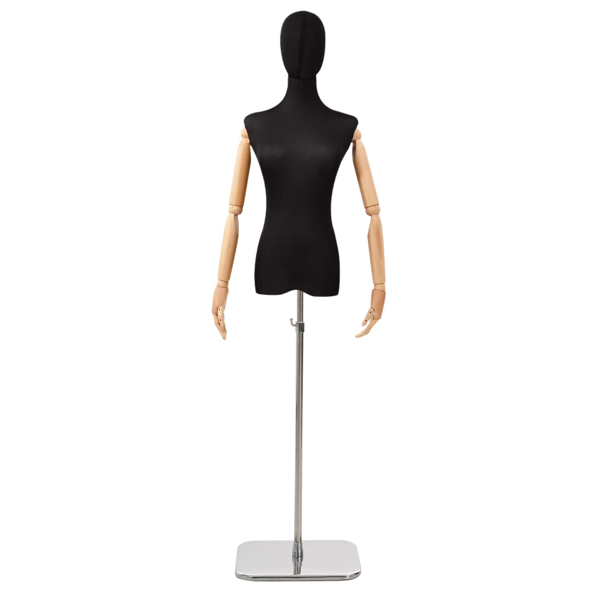 Verstelbare mannequin van 165-213 cm met voet Vrouw PP Zwart is nu te koop bij PeponiXL, paradijselijk wonen!