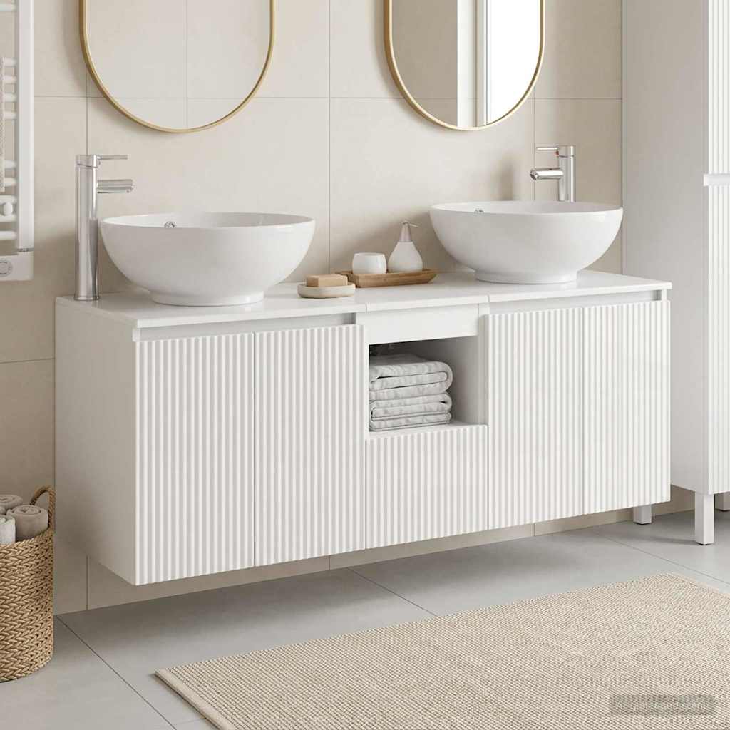 Badkamerkastenset 3 st Hoogglans Wit 49,5 x 44,5 x 65 cm is nu te koop bij PeponiXL, paradijselijk wonen!