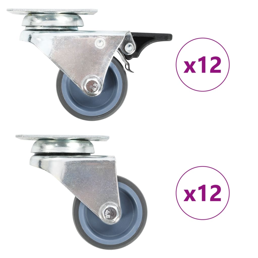 24 st Zwenkwielen dubbel 50 mm is nu te koop bij PeponiXL, paradijselijk wonen!