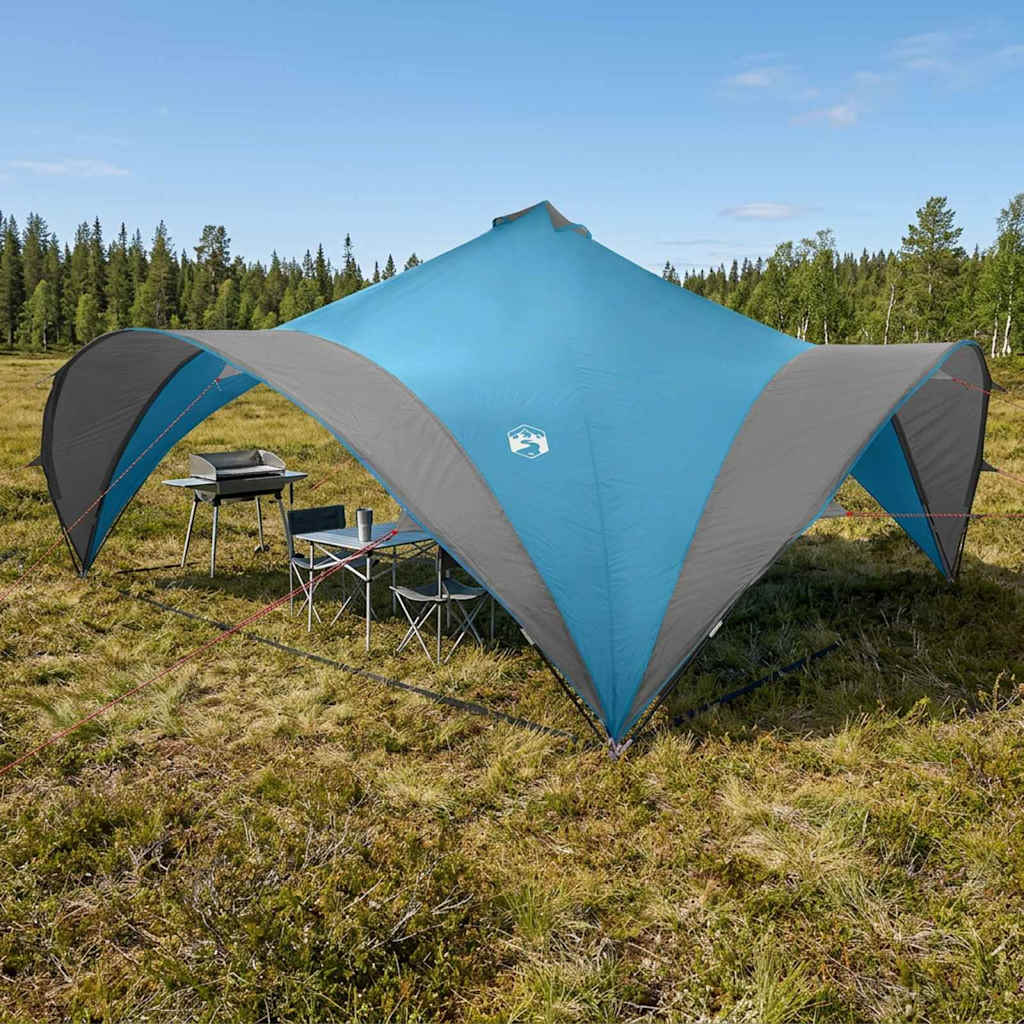 Partytent met dak Blauw 600 x 600 x 400 cm Polyester en staal is nu te koop bij PeponiXL, paradijselijk wonen!
