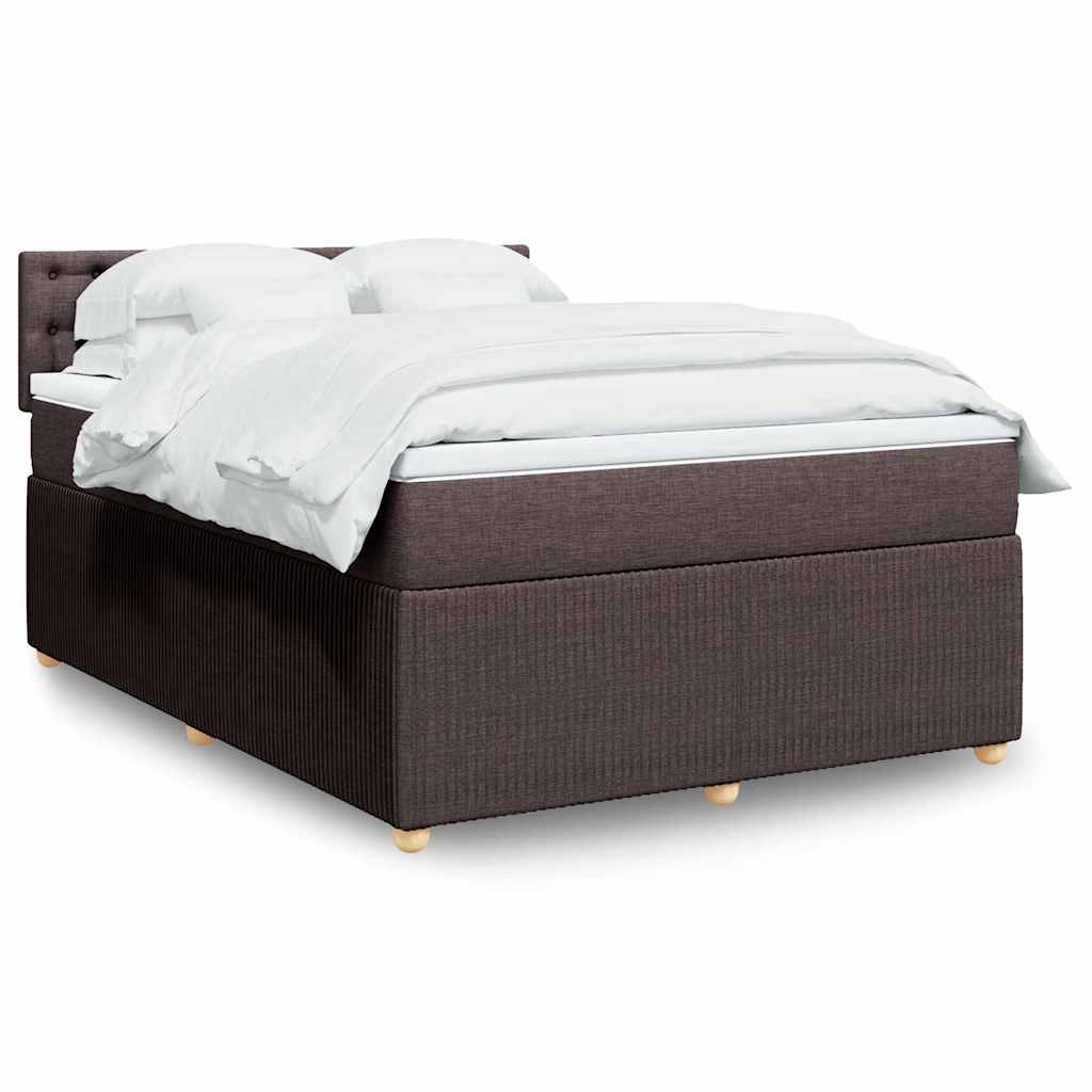 Boxspring met matras stof donkerbruin 160x200 cm is nu te koop bij PeponiXL, paradijselijk wonen!