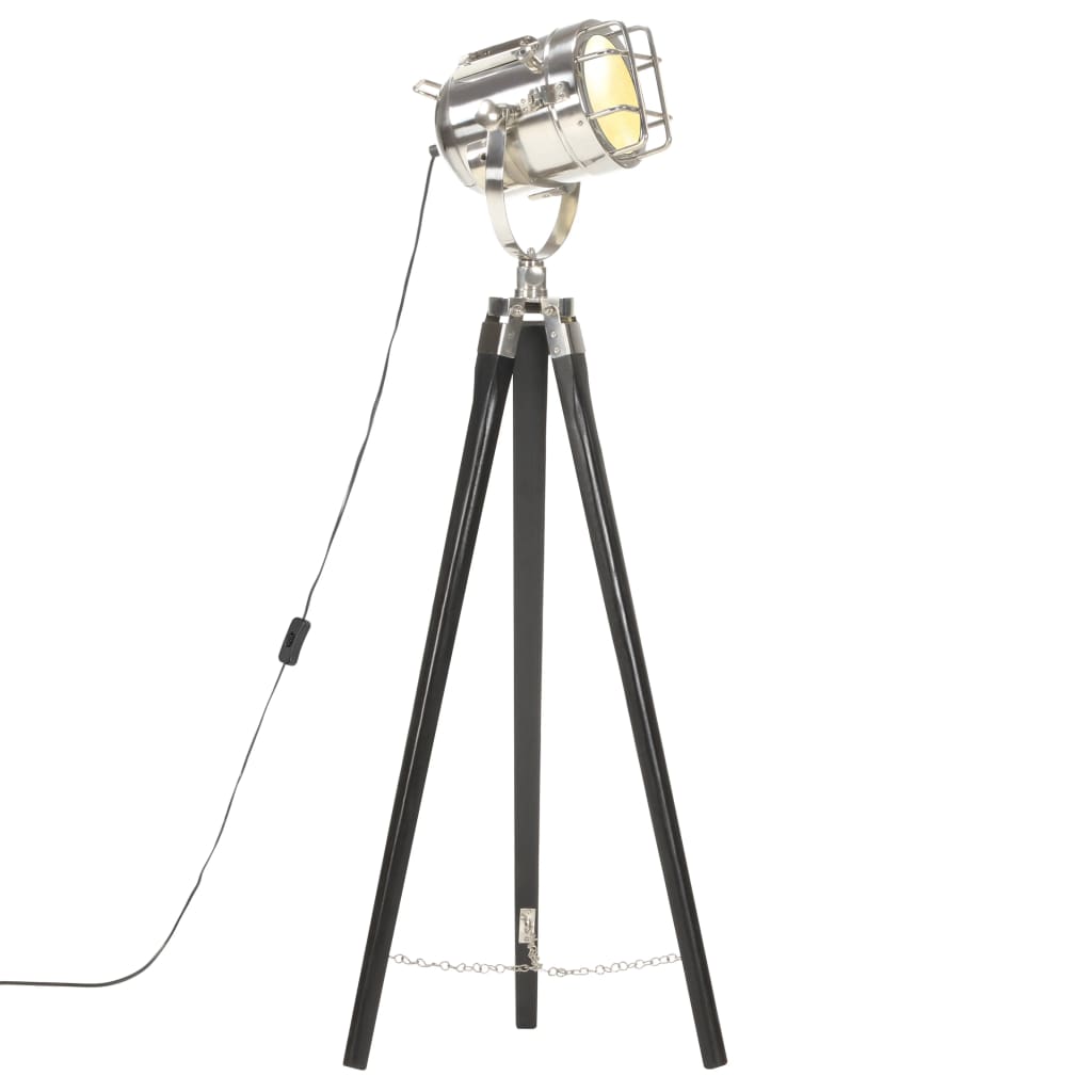 Vloerlamp driepoot 97 cm massief mangohout zwart is nu te koop bij PeponiXL, paradijselijk wonen!