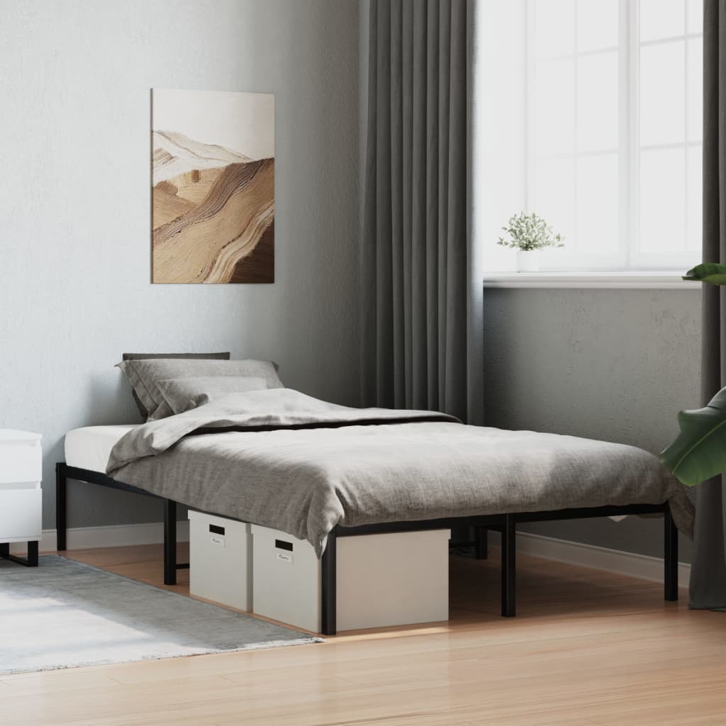 Bedframe metaal zwart 120x200 cm is nu te koop bij PeponiXL, paradijselijk wonen!