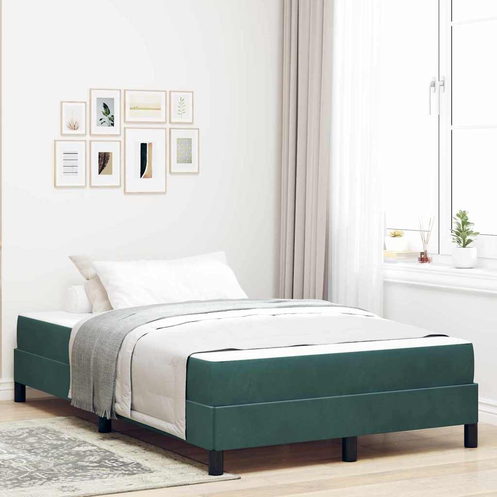 Boxspringbed met matras Donkergroen 120 x 200 cm Stof is nu te koop bij PeponiXL, paradijselijk wonen!