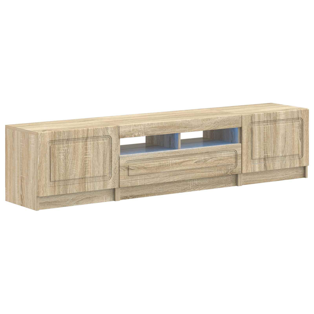 5-delige LED TV-kast Sonoma Eiken Bewerkt hout is nu te koop bij PeponiXL, paradijselijk wonen!