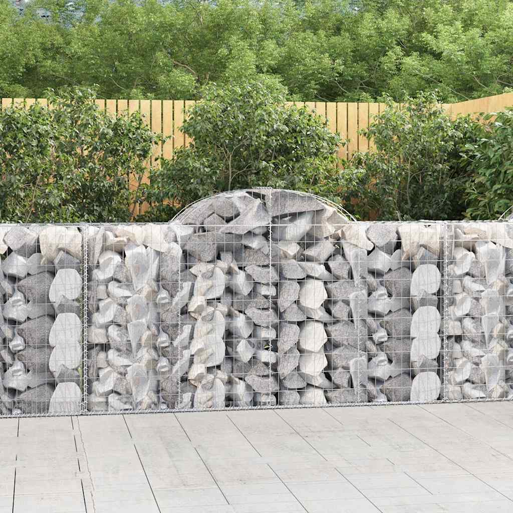 Schanskorven 8 st gewelfd 200x50x100/120 cm ijzer is nu te koop bij PeponiXL, paradijselijk wonen!