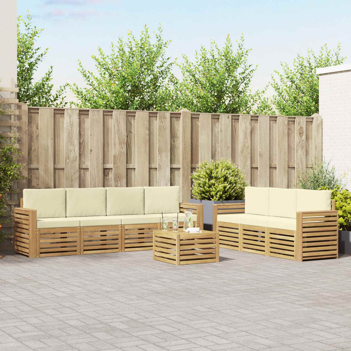 Sofa-Sets Massief Acaciahout is nu te koop bij PeponiXL, paradijselijk wonen!