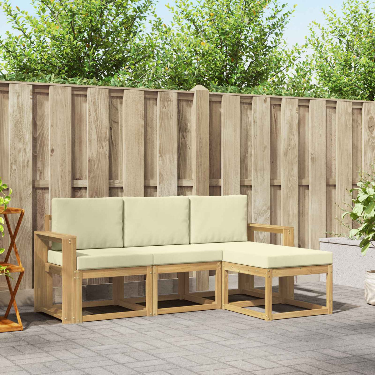 Buiten bankenset 4 pcs is nu te koop bij PeponiXL, paradijselijk wonen!