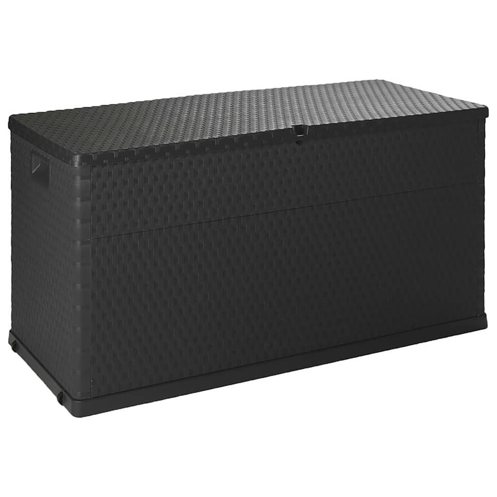Tuinbox 120x56x63 cm polypropeen rattan antracietkleurig is nu te koop bij PeponiXL, paradijselijk wonen!