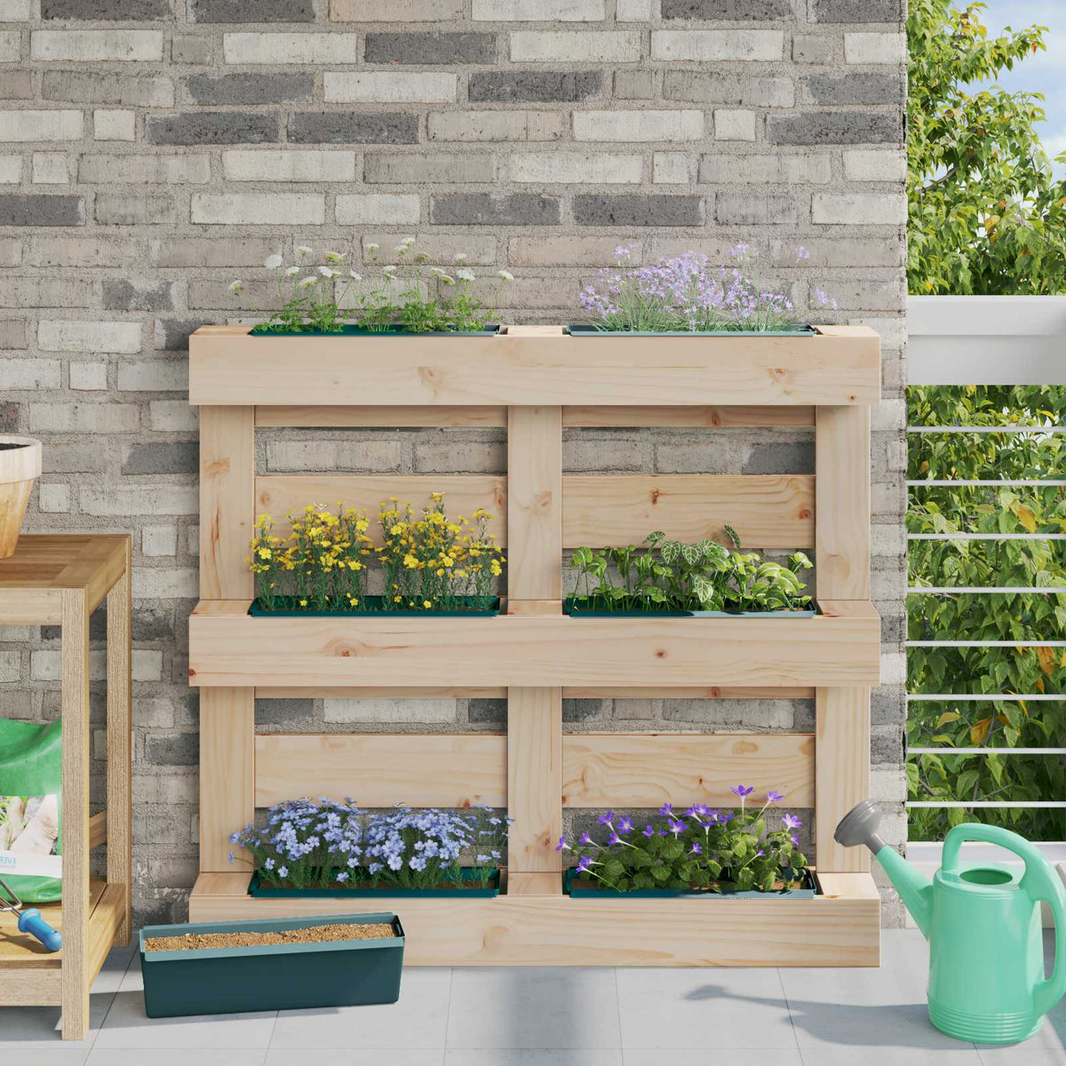 Bloembakken voor Euro-pallets 12 pcs Groen 36 x 13,5 x 9,5 cm is nu te koop bij PeponiXL, paradijselijk wonen!