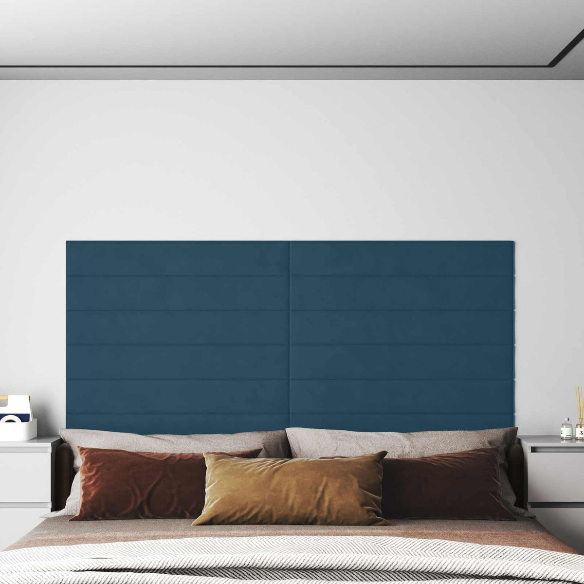 Wandhoofdbord 12 pcs Blauw Fluweel is nu te koop bij PeponiXL, paradijselijk wonen!