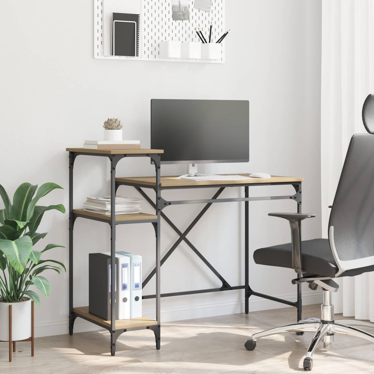 Bureau Artisan Eiken Bewerkt hout 105 x 50 x 90 cm is nu te koop bij PeponiXL, paradijselijk wonen!