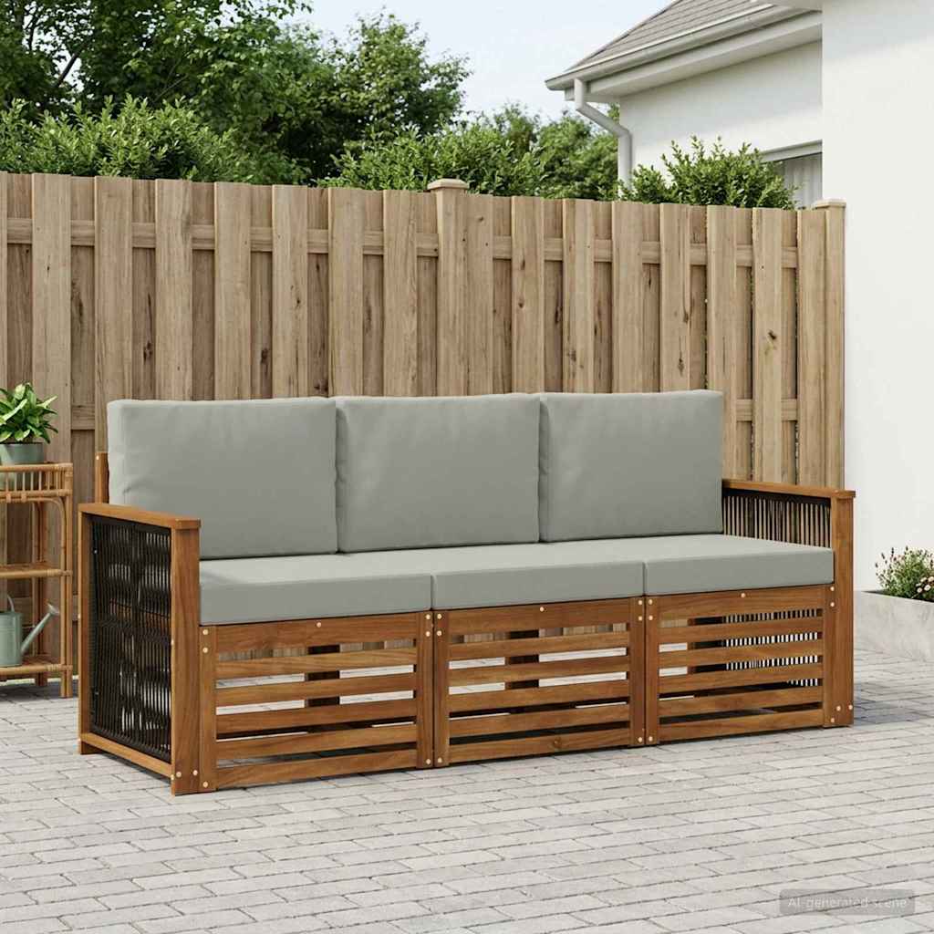 Sofa-Sets met kussen 3 pcs Massief Acaciahout is nu te koop bij PeponiXL, paradijselijk wonen!