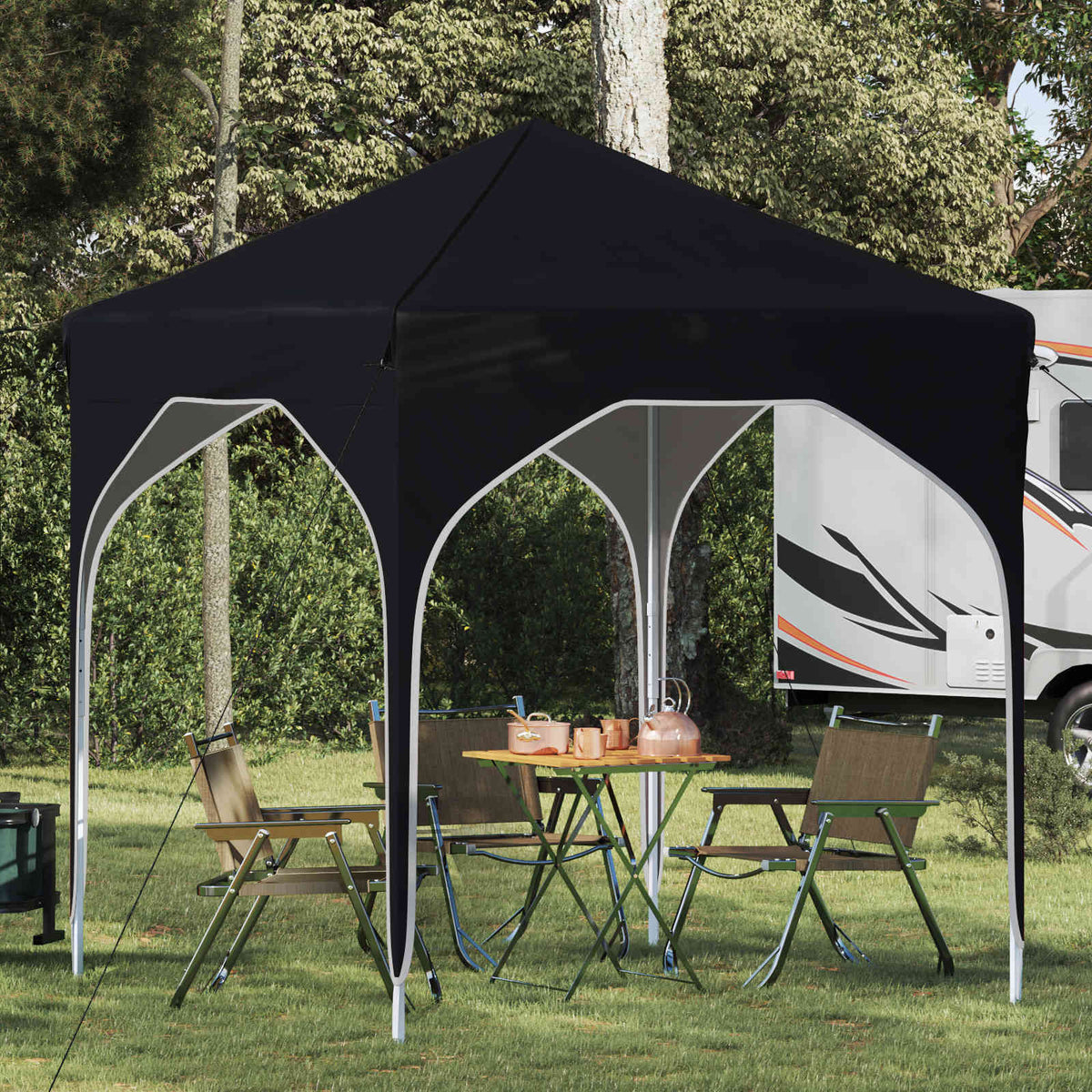 Pop-up Feesttent 194 x 194 x 245 cm Antraciet is nu te koop bij PeponiXL, paradijselijk wonen!