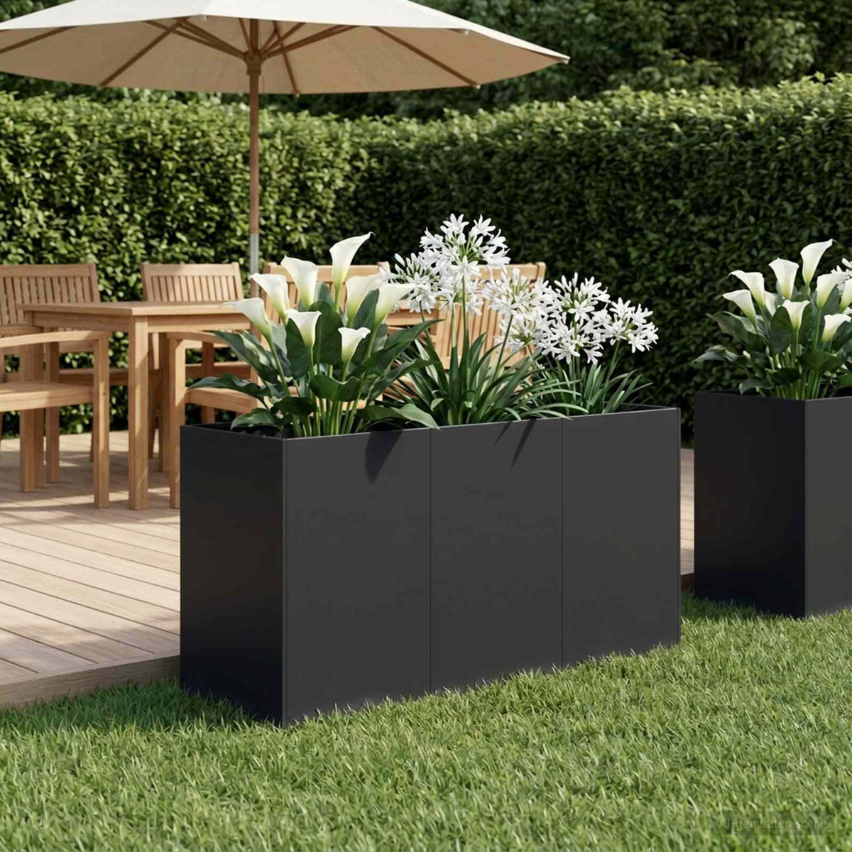 Plantenbak Zwart 120 x 40 x 60 cm Koudgewalst staal is nu te koop bij PeponiXL, paradijselijk wonen!