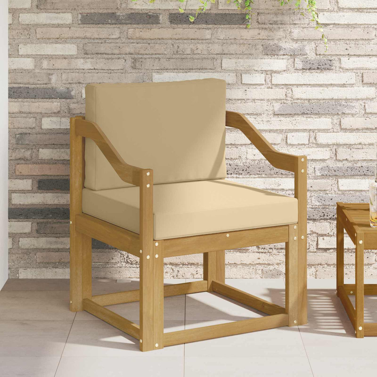2 Stuk Buiten bankenset Polyester Wit en Beige is nu te koop bij PeponiXL, paradijselijk wonen!